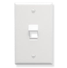 FACEPLATE- ANGLED- 1-GANG- 1-PORT- WHITE