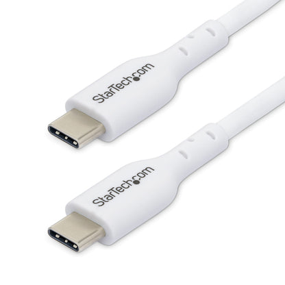 2M WHITE USB-C CHARGING CABLE 60W POWER DELIVERY M/M TYPE-C