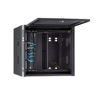WALL MOUNT NETWORK CABINET 12U HINGED SERVER RACK ENCLOSURE