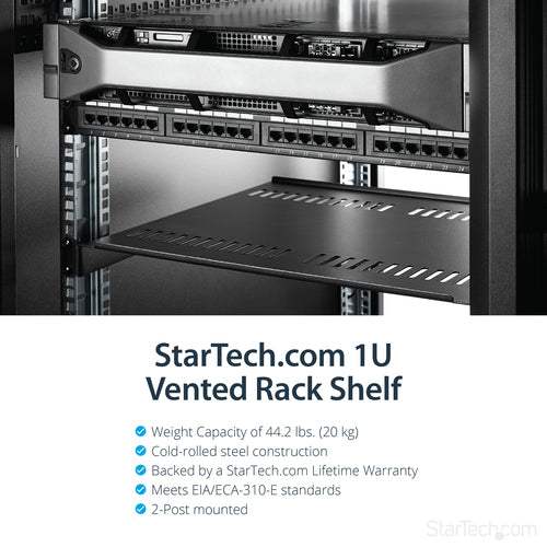 1U SERVER RACK SHELF UNIVERSAL CANTILEVER VENTED RACK MOUNT TRAY