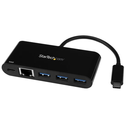 USB C GIGABIT ETHERNET ADAPTER 3-PORT USB HUB WITH POWER DELIVERY
