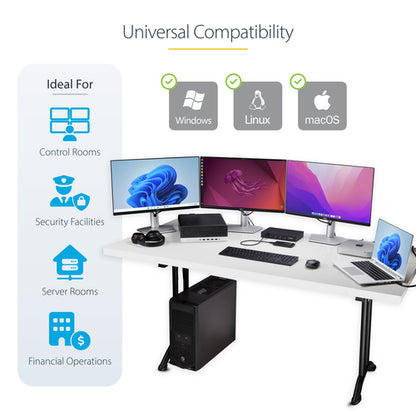 4-PORT KEYBOARD/MOUSE SWITCH MOUSE ROAMING KM/USB SWITCH