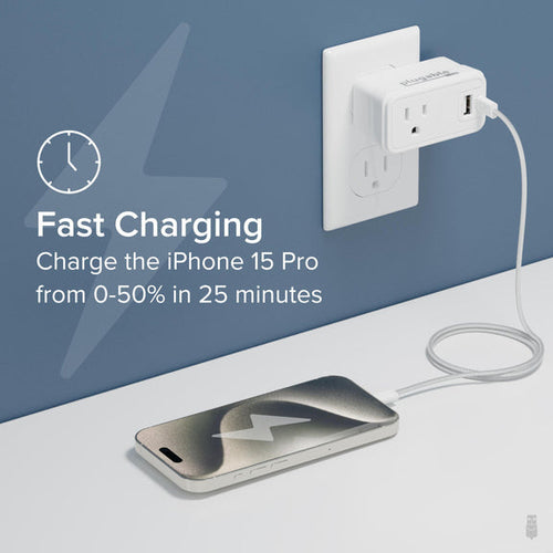 PLUGABLE 32W USBC USB CHARGER 32W USB-C USB-A AC OUTLET CHARGER