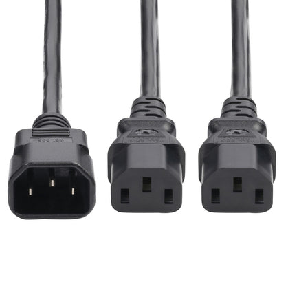 6FT POWER CORD SPLITTER IEC 60320 C14 TO 2X C13 10A 250V