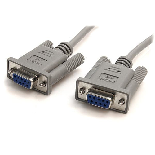 10FT CROSSWIRED RS232 SERIAL DB 9 NULL MODEM CABLE F/F