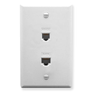 FACEPLATE- IDC- VOICE & DATA- WHITE