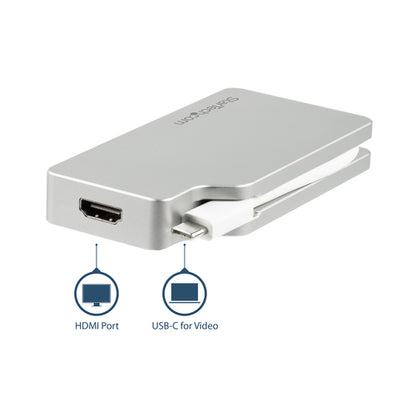 USB C MULTIPORT VIDEO ADAPTER DONGLE W/MDP HDMI VGA DVI CONVERTER