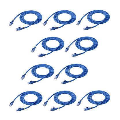 6FT BLUE 10 PACK CAT6 CABLE SNAGLESS RJ45 UTP PATCH CABLE CORD
