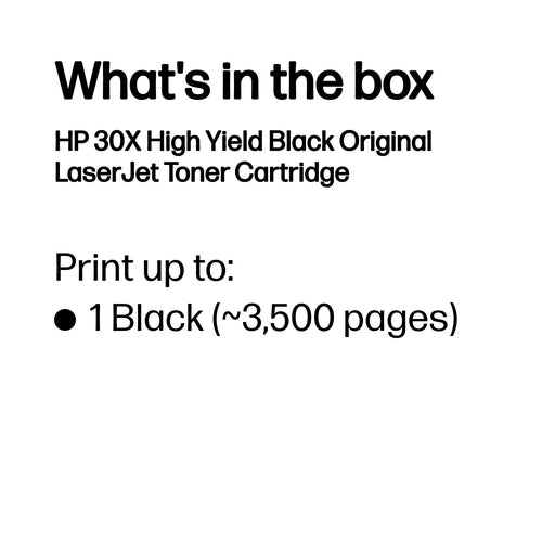 30X BLACK TONER CARTRIDGE FOR LASERJET