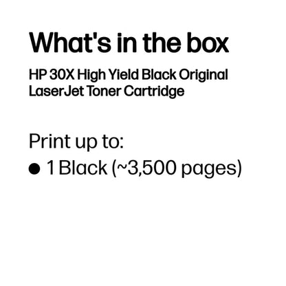 30X BLACK TONER CARTRIDGE FOR LASERJET