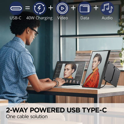 15.6 PORTABLE 1080P OLED MONITOR WITH 60W USB-CMINI-HDMI