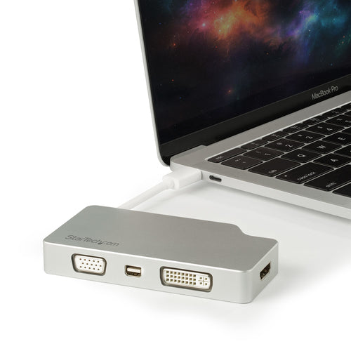 USB C MULTIPORT VIDEO ADAPTER DONGLE W/MDP HDMI VGA DVI CONVERTER
