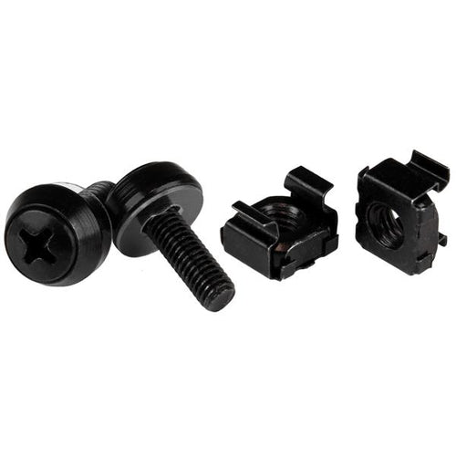 M5 MOUNTING SCREWS BLACK 12MM 100 PACK SERVER RACK M5 CAGE NUTS