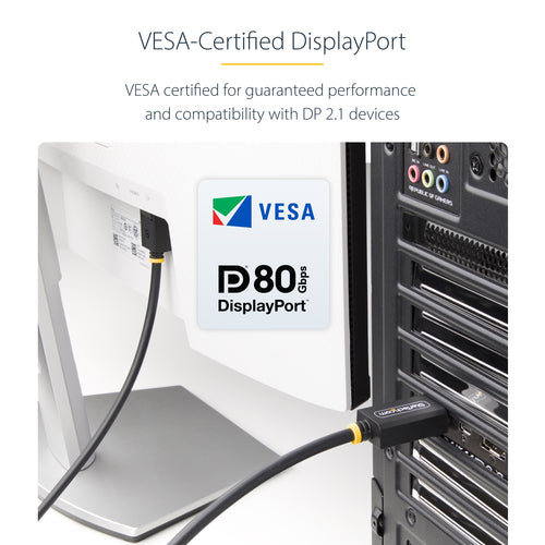 DISPLAYPORT 2.1 CABLE 8K 60HZ VESA CERTIFIED/DP 2.1/DP80/UHBR20