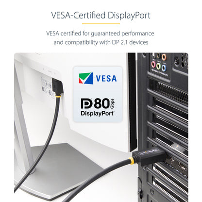 DISPLAYPORT 2.1 CABLE 8K 60HZ VESA CERTIFIED/DP 2.1/DP80/UHBR20