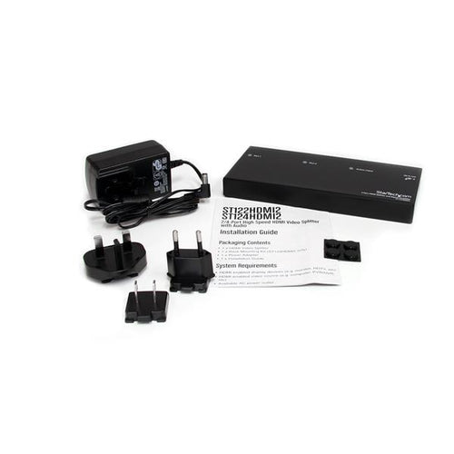 2 PORT HDMI SPLITTER AMPLIFIER HDCP VIDEO SIGNAL SPLIT ANPLIFY