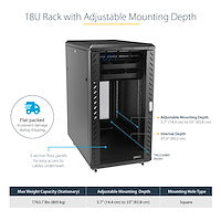 15U SERVER RACK CABINET 4 POST NETWORK EQUIPMENT RACK W/ CASTERS