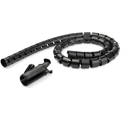 4.9FT COILED CABLE MANAGEMENT SLEEVE SPIRAL CORD WIRE ORGANIZER