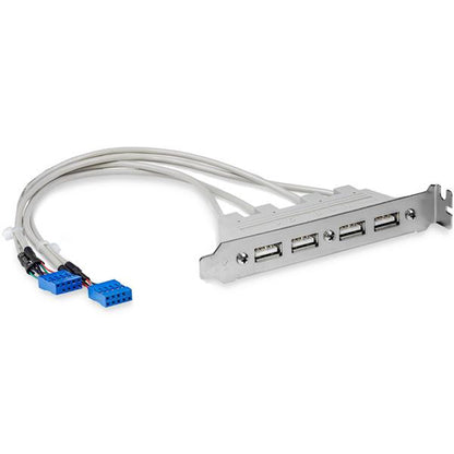 4 PORT USB SLOT PLATE ADAPTER USB 2.0 LOW PROFILE HEADER ADAPTER