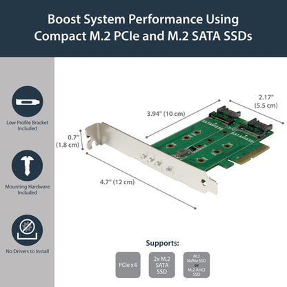 M.2 ADAPTER PCI EXPRESS CARD PCIE TO M.2 SATA NVME ADAPTER CARD