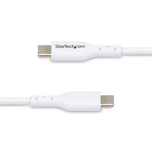 2M WHITE USB-C CHARGING CABLE 60W POWER DELIVERY M/M TYPE-C