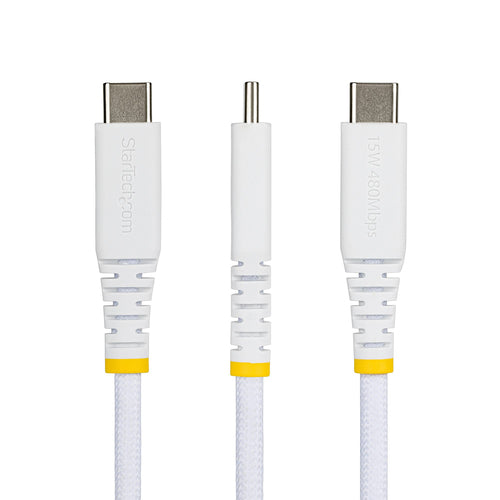 6FT USB-A TO USB-C CABLE BRAIDED USB 2.0 CHARGER CORD (USB2AC6FBRWH)