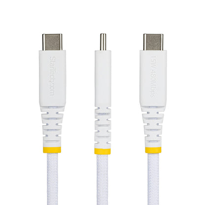 6FT USB-A TO USB-C CABLE BRAIDED USB 2.0 CHARGER CORD (USB2AC6FBRWH)