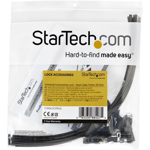 20 PACK CABLE TETHER TIES ANTI THEFT SECURITY CABLE ADAPTER TETHER