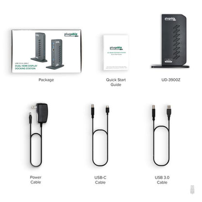 PLUGABLE UD-3900Z USB 3.0 USB-C UNIVERSAL DOCK