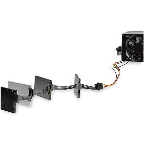 4X SATA POWER SPLITTER ADAPTER CABLE SATA MALE TO 4X SATA FEMALE
