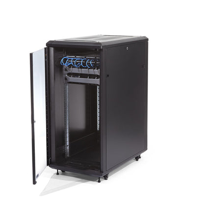 32U SERVER RACK CABINET 4 POST NETWORK EQUIPMENT RACK W/ CASTERS
