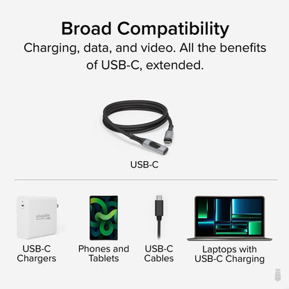 PLUGABLE USB-C EXTENSION CABLE EXTENSION CABLE W 240W POWER METER