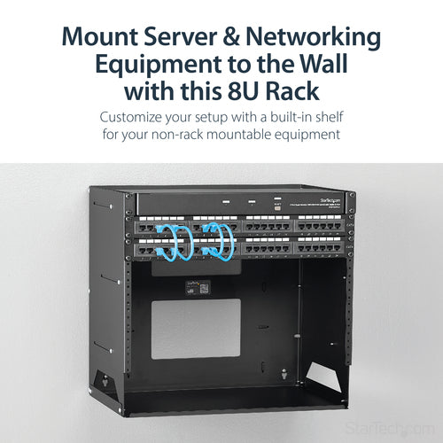 8U WALL MOUNT PATCH PANEL RACK SERVER EQUIPMENT NETWORK RACK SHELF
