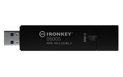 512GB IRONKEY D500S FIPS 140-3 LVL 3 (PENDING) AES-256