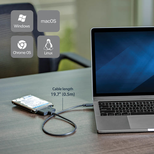 USB C TO SATA ADAPTER CABLE 2.5 SSD HDD PORTABLE ADAPTER CORD (USB31CSAT3CB)