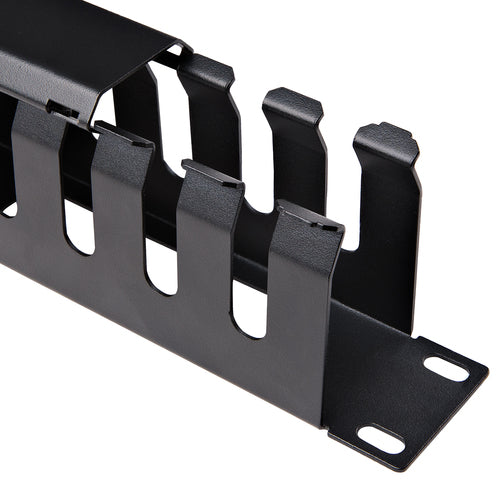 SERVER RACK CABLE MANAGEMENT 1U HORIZONTAL SLOTTED FINGER DUCT