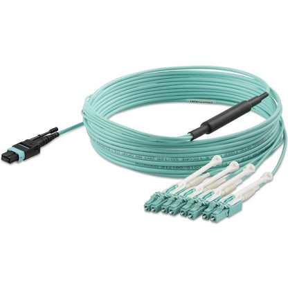 5M MTP TO LC BREAKOUT CABLE OM3 PLENUM MPO MULTIMODE FIBER CABLE