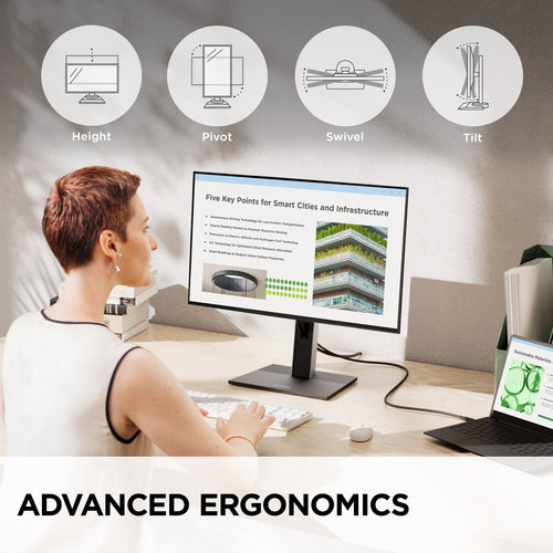 27IN IPS ERGONOMIC MONITOR WITH 2560 X 144065W USB-C