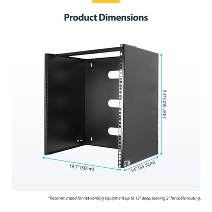 14U WALL MOUNT NETWORK RACK IT EQUIPMENT PATCH PANEL BRACKET