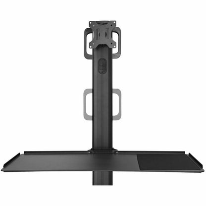 MOBILE WORKSTATION CART WITH MONITOR MOUNT HEIGHT ADJUST CART