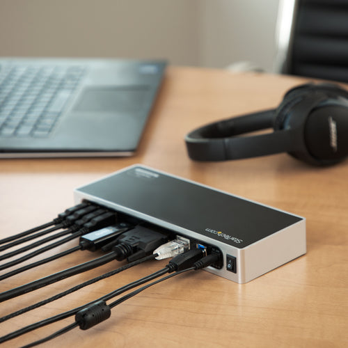 USB 3.0 DOCKING STATION UNIVERSAL DUAL MONITOR HDMI DVI VGA