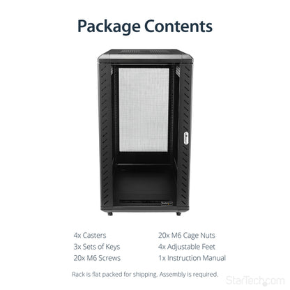 22U SERVER RACK CABINET NETWORK EQUIPMENT RACK ENCLOSURE