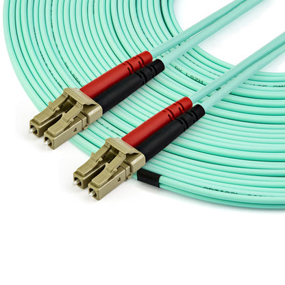 15M MULTIMODE FIBER OPTIC CABLE OM3 LC/LC 50/125 LSZH FIBER CABLE