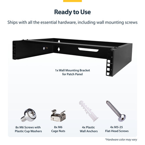 2U WALL MOUNT RACK NETWORK PATCH PANEL MOUNT BRACKET
