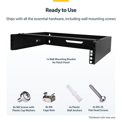 2U WALL MOUNT RACK NETWORK PATCH PANEL MOUNT BRACKET
