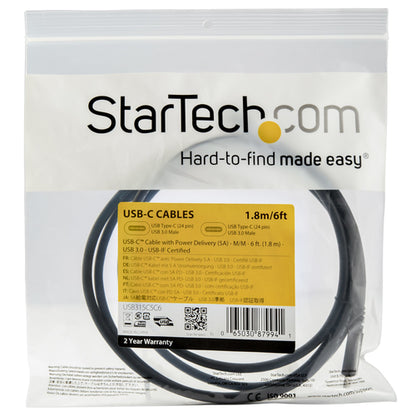 6FT USB C TO USB C CABLE M/M USB-C TO USB-C CHARGING CORD USB3.0