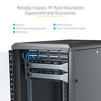 15U SERVER RACK CABINET 4 POST NETWORK EQUIPMENT RACK W/ CASTERS