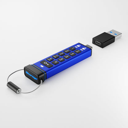 128GB DATASHUR PRO+C FIPS 140-3 SECURE PIN PROTECTED USB DRIVE-TAA