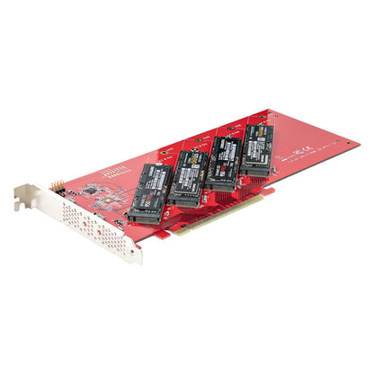 QUAD M.2 PCIE ADAPTER CARD MKEY AHCI NVME M2 SSD PCIE 4.0