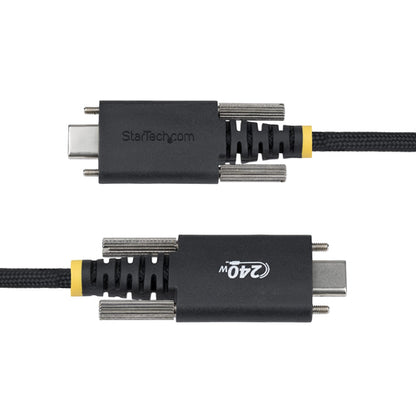 6FT USB-C CABLE USB-IF 240W PD/RUGGED/SIDE LOCKING SCREWS